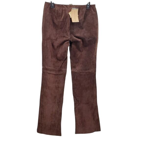 Apostrophe Folk Forest Suede Cocoa Brown Pants Women's Size‎ 10 New - Picture 2 of 6